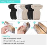 Heel Cushion Inserts, Heel Grips Shoe Pads for Womens Prevention Blister and Foot Protectors Anti Slip Back of Loose Heel Shoes for Women's High Heel Shoes Too Big (10 Pcs) (Beige+Black+Transparent) - Image 4